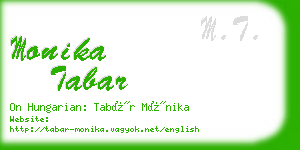 monika tabar business card